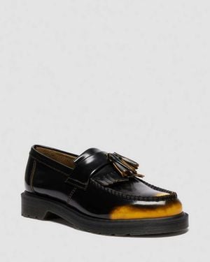 Dr. Martens Adrian Tassel Arcadia Rub Off Leather Loafers - Black