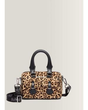 Dr. Martens Mini Top Handle Leopard Print Bag - Black