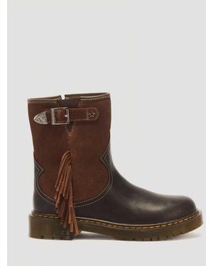 Dr. Martens Genaya Desert Rodeo Y Leather & Suede Rigger Boots - Brown
