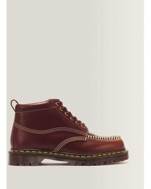Dr. Martens Lowell Chukka Moc Toe Leather Ankle Boots - Brown
