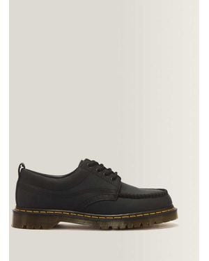 Dr. Martens Lowell 4 Eye Crazy Horse Leather Moc Toe Shoes - Black