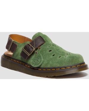 Dr. Martens Jorge Desert Oasis Suede Slingback Mule - Green