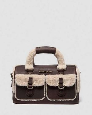 Dr. Martens Top Handle Leder & Kunstfell Tasche - Schwarz