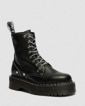 Dr. Martens Jadon Monochrome Sendal Leather Platform Boots - Black