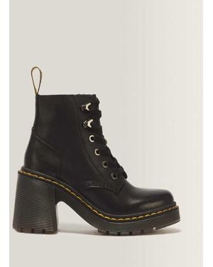 Dr. Martens Jesy Sendal Leather Heels Boots - Black