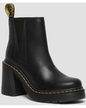 Dr. Martens Spence Leather Flared Heel Chelsea Boots - Black