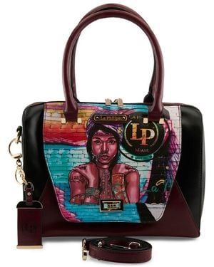 La Philipe The Wall Art Satchel - Black