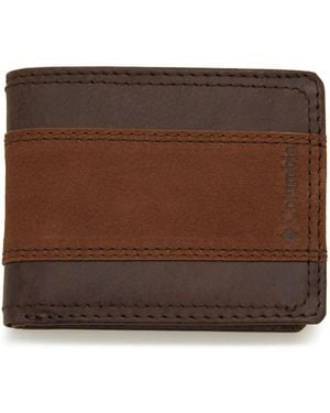 Columbia Twotoned Leather Bifold Wallet - Black
