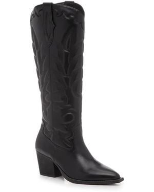 Crown Vintage Wide Width Sury Cowboy Boot - Black