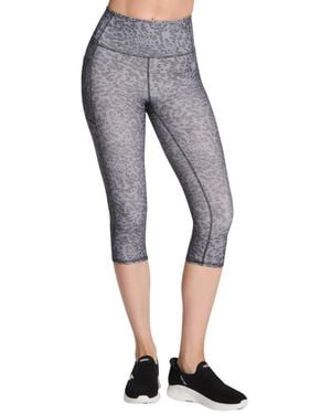 Skechers Go Walk Printed High Waist Capri Pants - Black