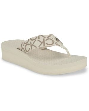 Calvin Klein Meena Wedge Sandal - White