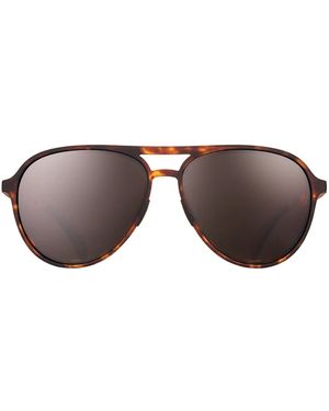 Goodr Amelia Earhart Ghosted Me Aviator Sunglasses - Brown
