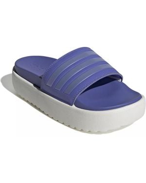 adidas Adilette Platform Slide Sandal - Blue