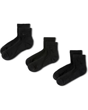 Nike Everyday Elevated Ankle Socks 3 Pack - Black