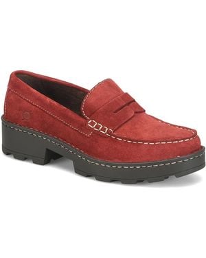 Born Carrera Platform Loafer - Red