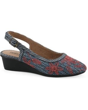 White Mountain Boris Wedge Pump - Blue