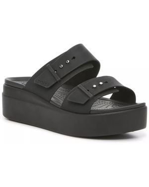 Crocs™ Brooklyn Low Wedge Sandal - Black