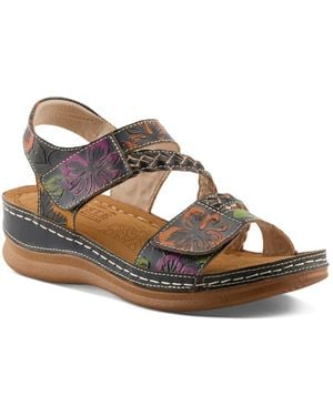 L'ARTISTE Coneyisland Wedge Sandal - Black