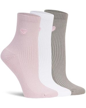 Lemon Power Lover Quarter Socks 3 Pack - Black