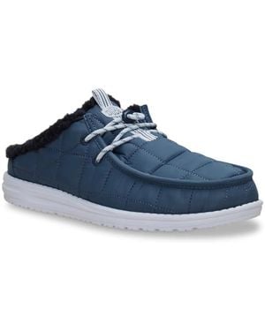 HEYDUDE Wally Slip Camp Slipper - Blue