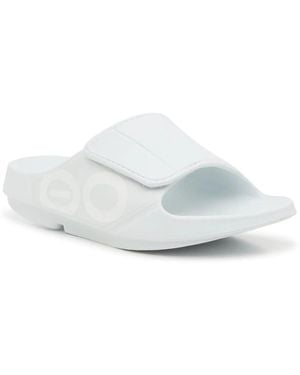 OOFOS Ooahh Sport Flex Slide Sandal - White