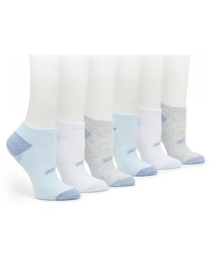 Skechers Terry Low Cut Ankle Socks 6 Pack - White