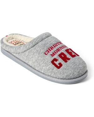Dearfoams Christmas Crew Slipper - Gray