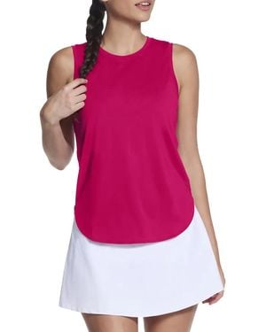 Skechers Go Dri Swift Tunic Tank Top - Red