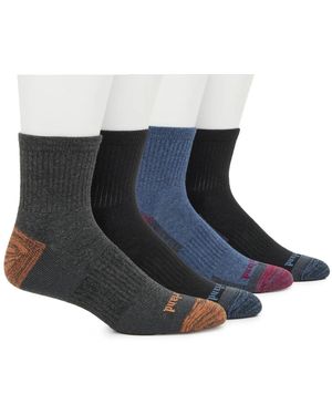 Timberland Performance Cushioned Quarter Socks 4 Pack - Black