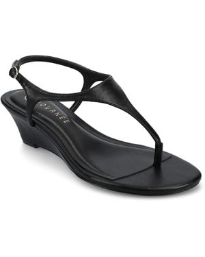 Journee Collection Kathryn Wedge Sandal - Black