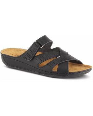 Flexus by Spring Step Karl Wedge Sandal - Black