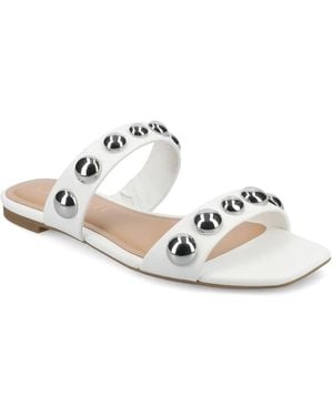 Journee Collection Frida Sandal - White
