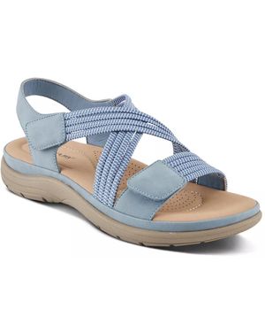 Flexus by Spring Step Crossbeam Wedge Sandal - Blue