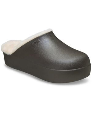 Crocs™ Dylan Platform Lined Clog; Espresso Sandstone - Black