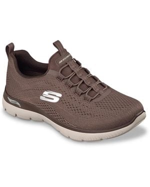 Skechers Wide Width Arch Fit Summits Natural Ease Sneaker - Brown