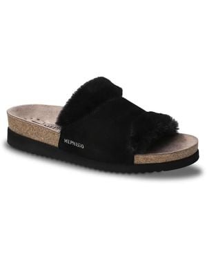 Mephisto Hemeline Slide Sandal - Black