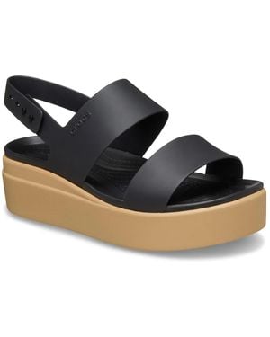 Crocs™ Brooklyn Low Wedge Sandal - Black