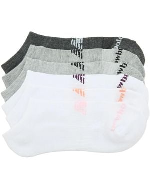 New Balance Cushioned No Show Socks 6 Pack - Black