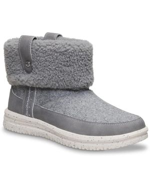 HEYDUDE Camden Cuff Cozy Bootie - Gray