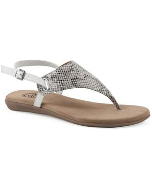 White Mountain Lifted Sandal - Metallic