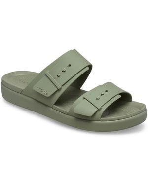 Crocs™ Brooklyn Low Wedge Sandal - Green