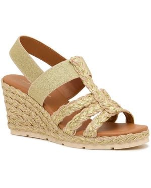 Andre Assous Barie Espadrille Wedge Sandal - Metallic