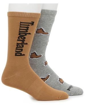 Timberland Crew Socks 2 Pack - Black