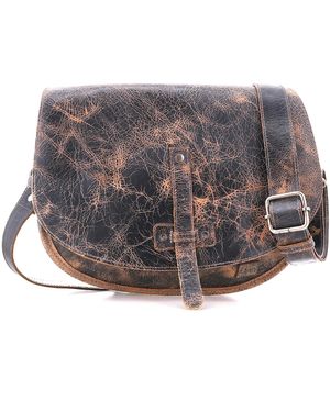 Bed Stu Sequoia Leather Crossbody Bag - Gray