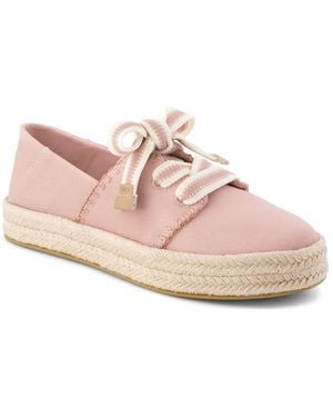 TOMS Carolina Lace Up Platform Espadrille Sneaker - Pink