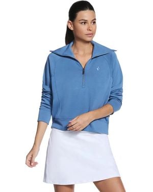 Skechers Skechluxe Elevate Quarter Zip Sweatshirt - Blue