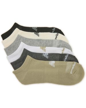 New Balance Cushioned No Show Socks 6 Pack - Multicolor