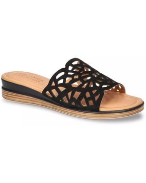 Bella Vita Cas Italy Wedge Sandal - Black
