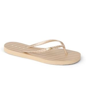 Reef Seaside Twist Flip Flop - Metallic