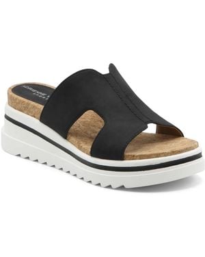 Adrienne Vittadini Cleve Wedge Sandal - Black